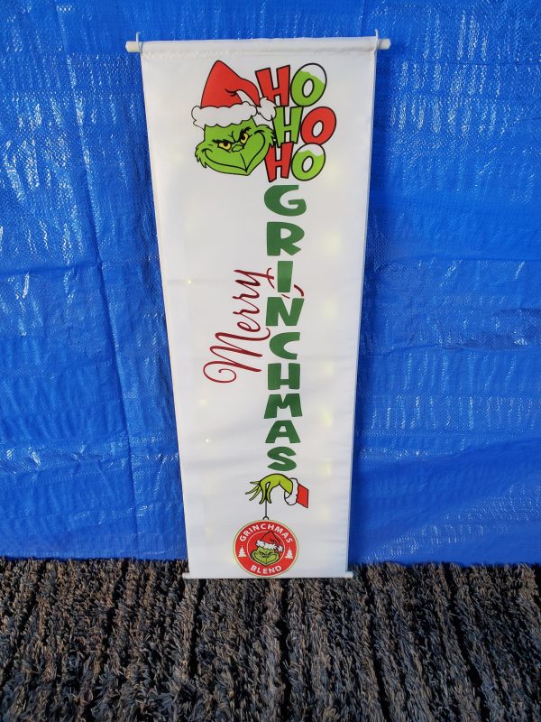 Lighted Front Porch Sign for Custom Banners
