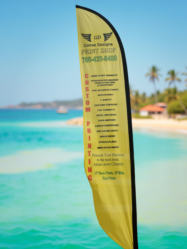 12 Feet tall Custom Feather Flags